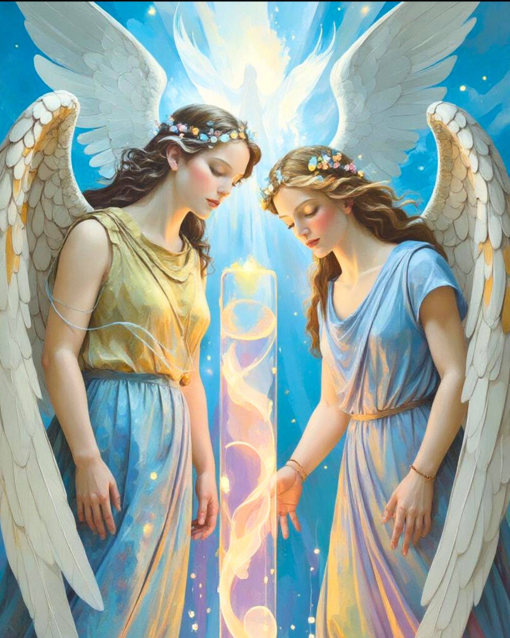 Two Angels Listening Digital Art Download Blessed