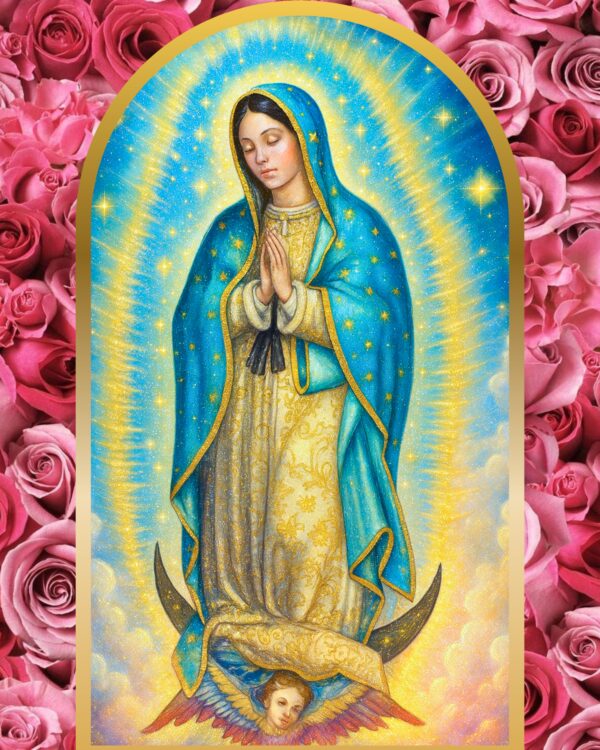 Our Lady of Guadalupe 4 Images Mother Mary Digital Art Download - Image 4