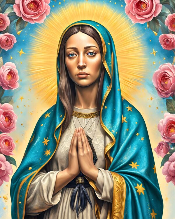 Our Lady of Guadalupe 4 Images Mother Mary Digital Art Download - Image 2